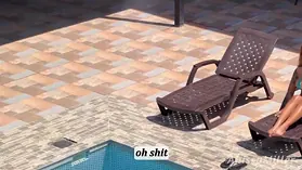 Anissa Miller, the gorgeous young woman, spanked hard while sunbathing and then stripped down for a naughty strip tease