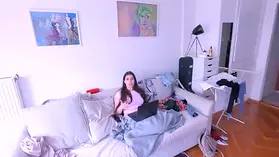 Viki, the gorgeous 18-year-old, gets her tight pussy filled with cum while getting pounded doggy-style on a labia iPhone
