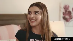 Julia James gets a wild ride from stepdad Ryan Driller while accidentally splashing on his cock