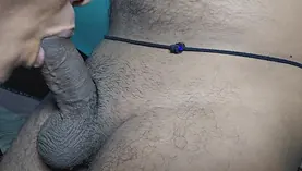 Bangladeshi blonde with big tits gobbles a popsicle in an empty palace