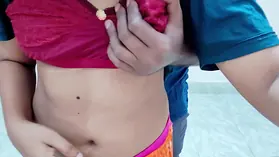 Desi step-sist and step-bro engage in steamy interracial sex in the bedroom