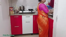Ravi110014 & Malemodel3 go wild in Desi Bhabhi's Indian kitchen