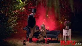 Veronica Leal and her witch cosplay partner, Michael Fly, engage in a steamy anal witch-fest with a big Euro trunk