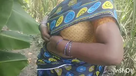 Observe Saanthi2 & Vetrivel get horny in a red-hot Indian wifey's outdoor bathroom