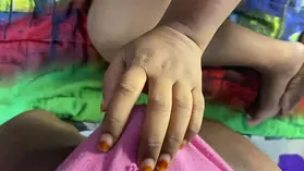 Desi Indian Naeem and Nagma get playful in their red-hot drill gauze