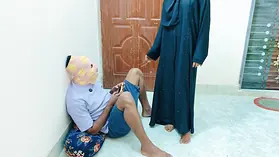 Desi step-mommy with brief hair and a banana takes a deep dicking in the shower