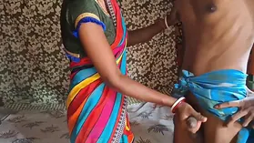 Step-step-sister in new dress gets her taut booty smashed rigid in a real desi 3 way