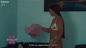 Step-sibling-in-law Milan Cheek gets caught by step-brother and gets ravished in Share Bed