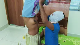 Step-father tears up his daughter-in-law's all-natural boobies & gets a mouthhole from her sweet booty