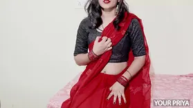 Priya Stepaunty gets her cock-squeezing gash finger-tickled, creampied & jizzed on after a scorching solo sesh in Hindi