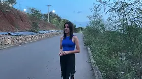Esperancita & Angelito's first-ever photoshoot concludes with a tasty vulva-porking and a gooey stream of cum