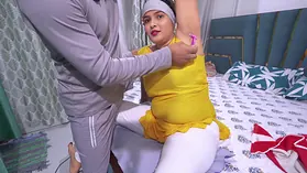 Steaming Desi stunner with cock-squeezing labia gets accidentally boinked in POINT OF VIEW by her wooly armpit sister in law-in-law