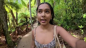 Mia Z pleases herself by masturbating off in NZ's fantastic outdoors