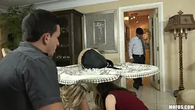 Stepmom Splatters Amateurs Plumbing